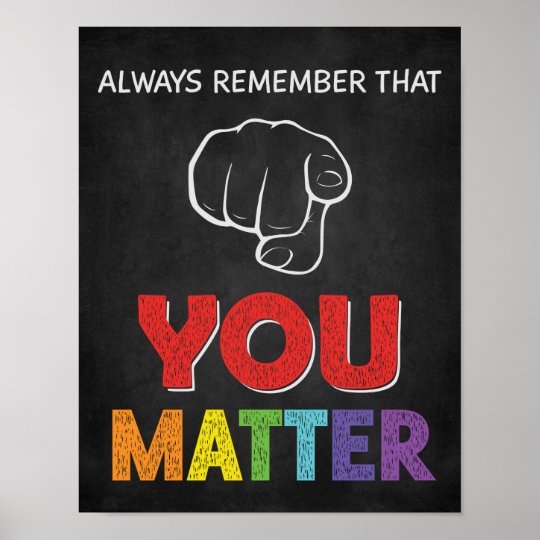 Always Remember That You Matter Classroom Poster