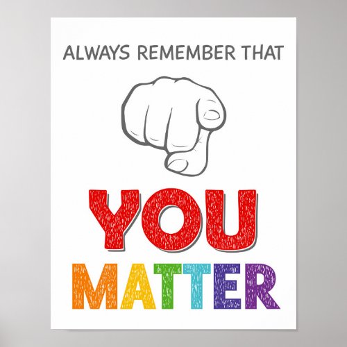 Always Remember That You Matter Classroom Poster