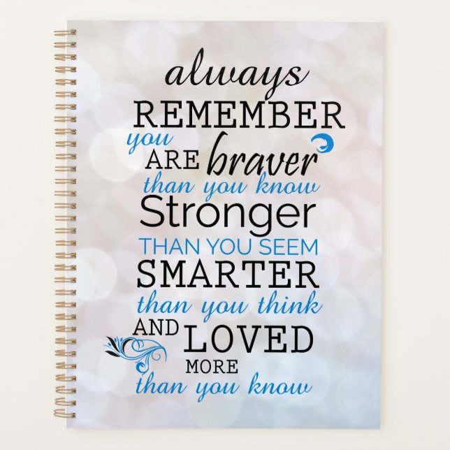 Always Remember You Are Braver Planner (Front)