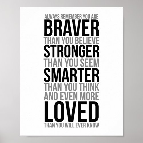 Always Remember You Are Braver Poster