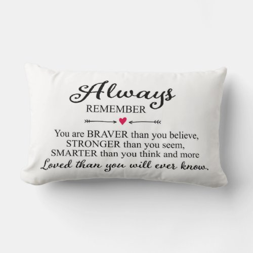 Always Remember You Are Loved Lumbar Pillow