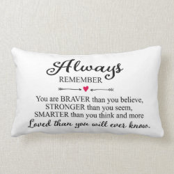 Always Remember You Are Loved Lumbar Pillow