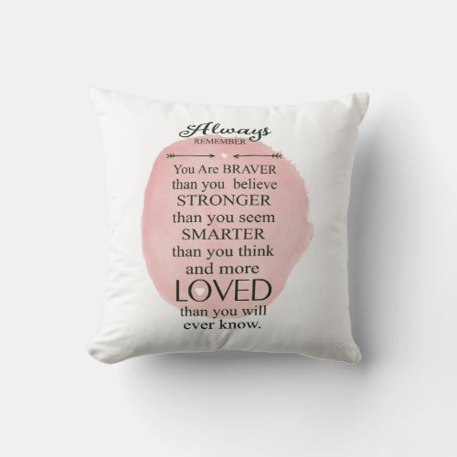 Always Remember You Are Loved More Than You Know Throw Pillow