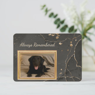 Always Remembered Pet Loss Photo Sympathy Card