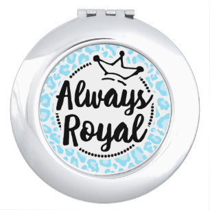 Always Royal Classy Beauty Animal Print Compact Mirror