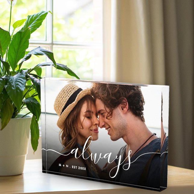 Always Script Overlay Personalized Couples Photo Block (Creator Uploaded)