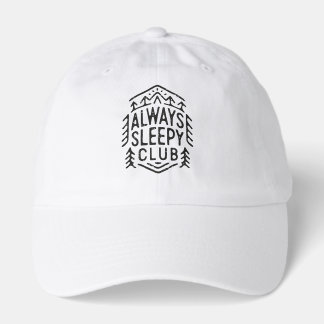 Always sleepy club funny camper hiker summer camp hat