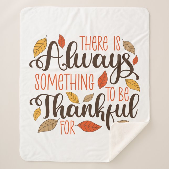 Always Something To Be Thankful For Sherpa Blanket (Front)