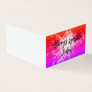 Always Sparkle Custom Name Colorful folded card