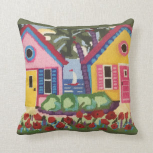 ALWAYS SUMMER CHARM TROPICS COLORFUL THROW PILLOW