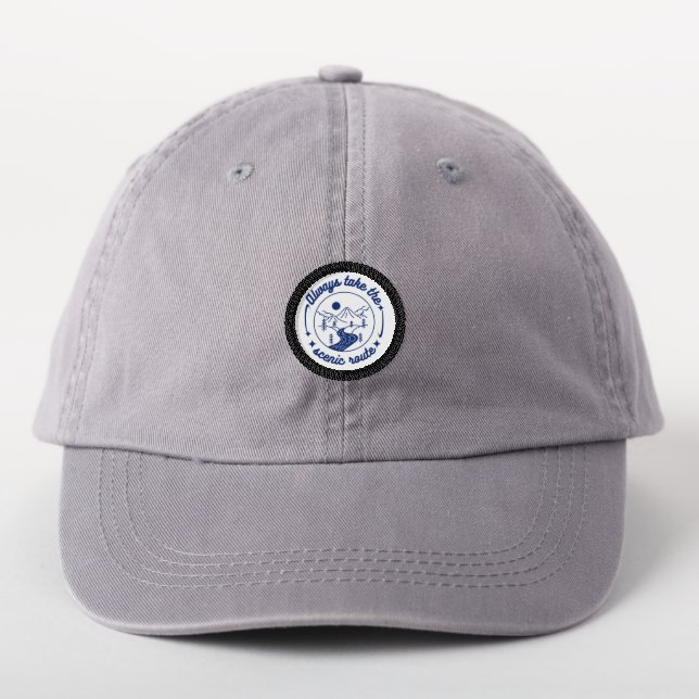 Always Take The Scenic Hiking Route Patch (On Headwear)