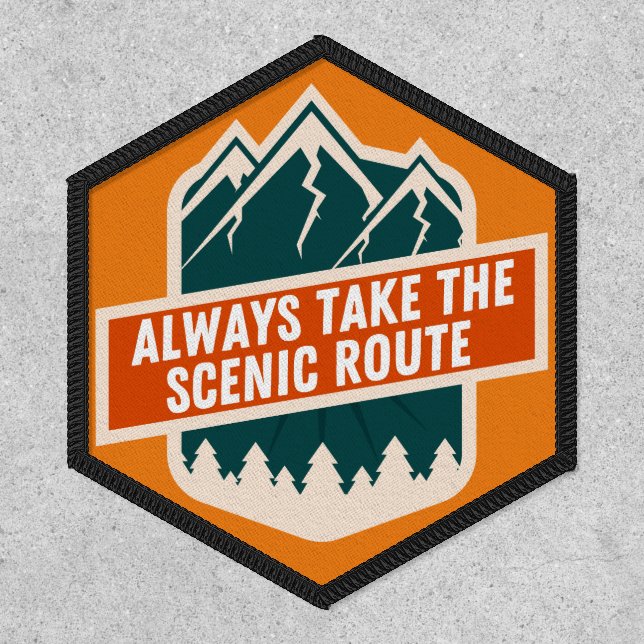 Always Take The Scenic Hiking Route Patch (Front)