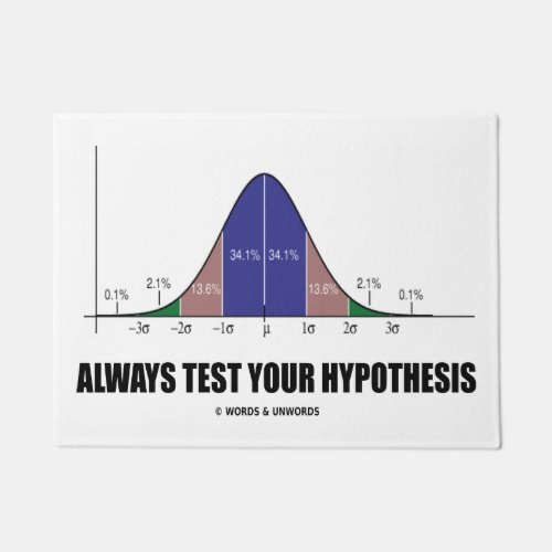 Always Test Your Hypothesis Bell Curve Geek Advice Doormat