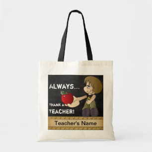Always Thank a Teacher DIY Text Tote Bag