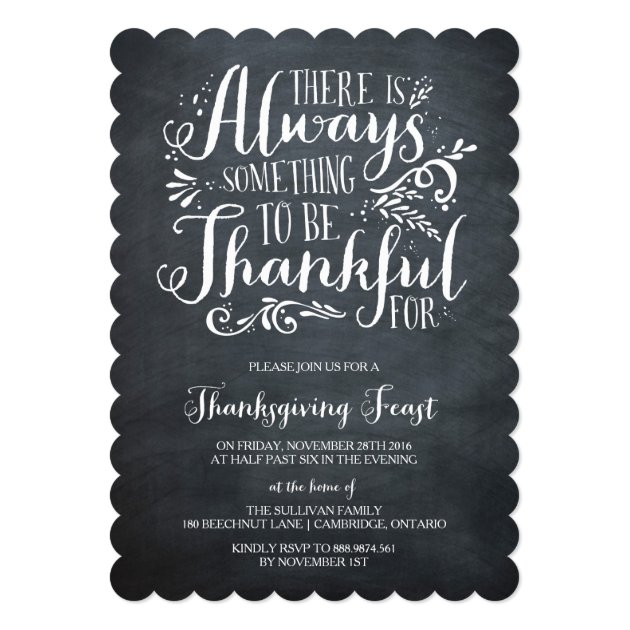 Always Thankful | Rustic Thanksgiving Invitation