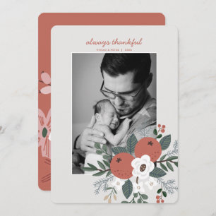 Always Thankful Thanksgiving Photo Holiday Card