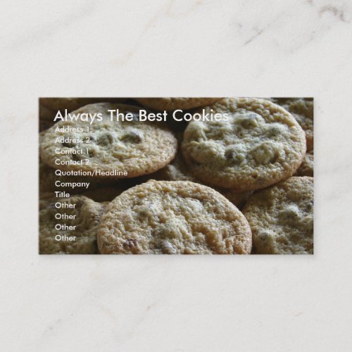 Always The Best Cookies Business Card