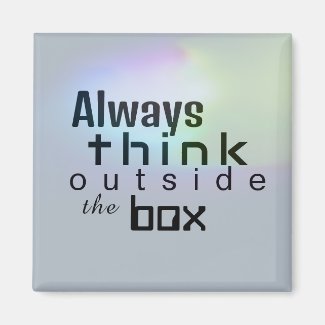 Always Think Outside the Box Inspirational Rainbow
