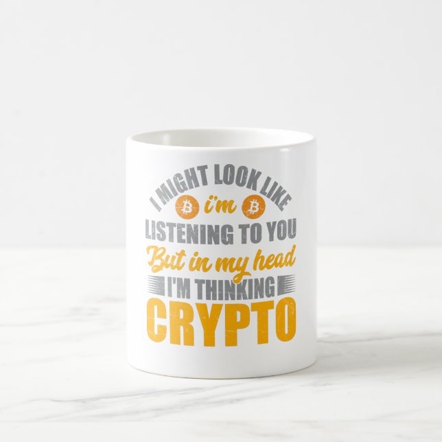 Always Thinking Crypto Coffee Mug (Center)