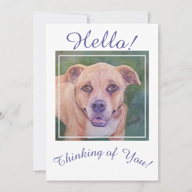 Always Thinking of You Golden Dog Holiday Card (Front)