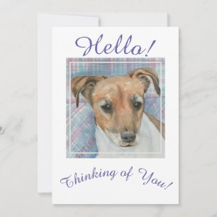 Always Thinking of You Terrier Puppy Holiday Card