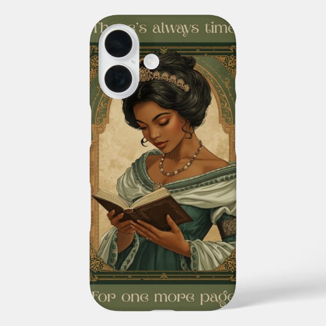 Always Time for One More Page iPhone 16 Case (Back)
