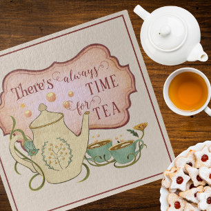 Always Time for Tea Vintage Square Puzzle