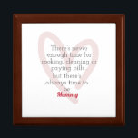 Always Time To Be A Mommy Jewelry Keepsake Box<br><div class="desc">Give mom a keepsake box for her special jewelry or items.</div>
