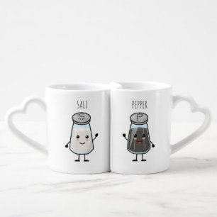 Always Together: BFF Kawaii Salt & Pepper Shakers Coffee Mug Set