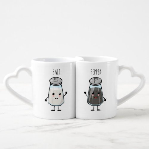 Always Together BFF Kawaii Salt  Pepper Shakers Coffee Mug Set