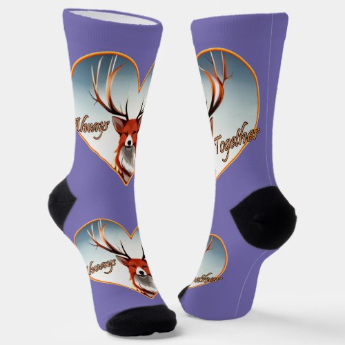 Always Together Vixen and Stag  Socks