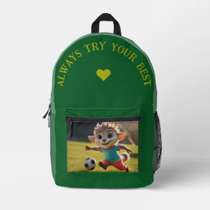 Always Try Your Best Printed Backpack