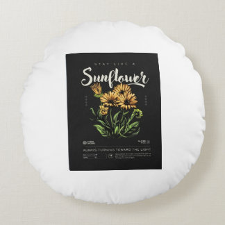 Always turn towards the light sunflower pillow