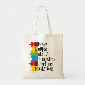 always unique autism awarenes tote bag