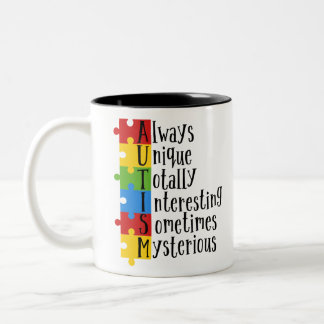 always unique autism awarenes Two-Tone coffee mug