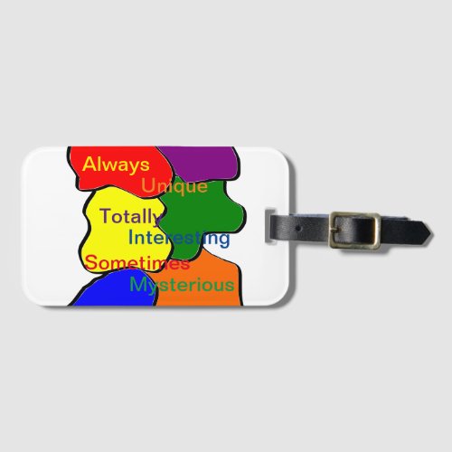 Always Unique Autism Luggage Tag