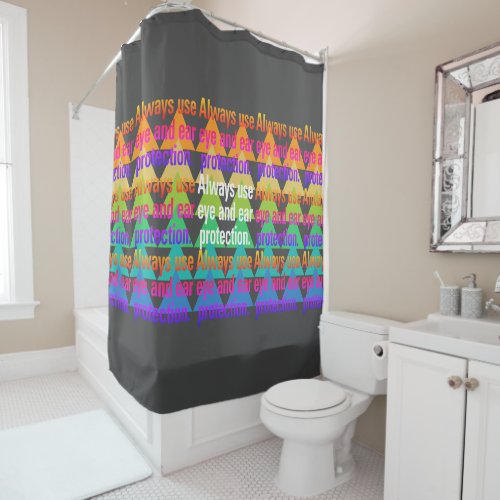 Always use eye Spectrum Rainbow Blend Shower Curtain