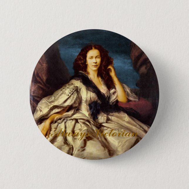 ALWAYS VICTORIAN PINBACK BUTTON (Front)
