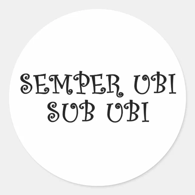 Always wear underwear (Latin) Classic Round Sticker Zazzle