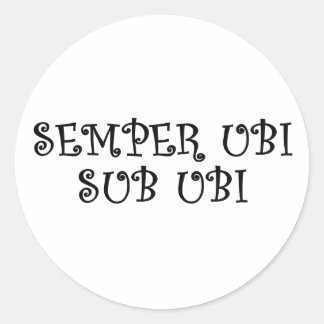 Always wear underwear (Latin) Classic Round Sticker