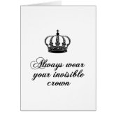 Always Wear Your Invisible Crown Quote - Orange Cutting Board by