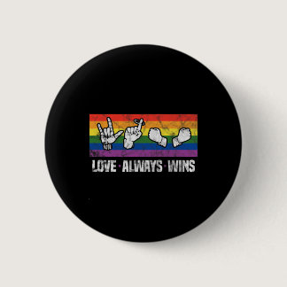Always Wins Asl Deaf Awareness Lgbt Gay Pride Vint Button