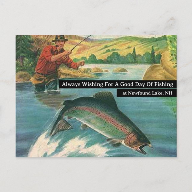 Always Wishing For a Good Day of Fishing Customize Postcard (Front)