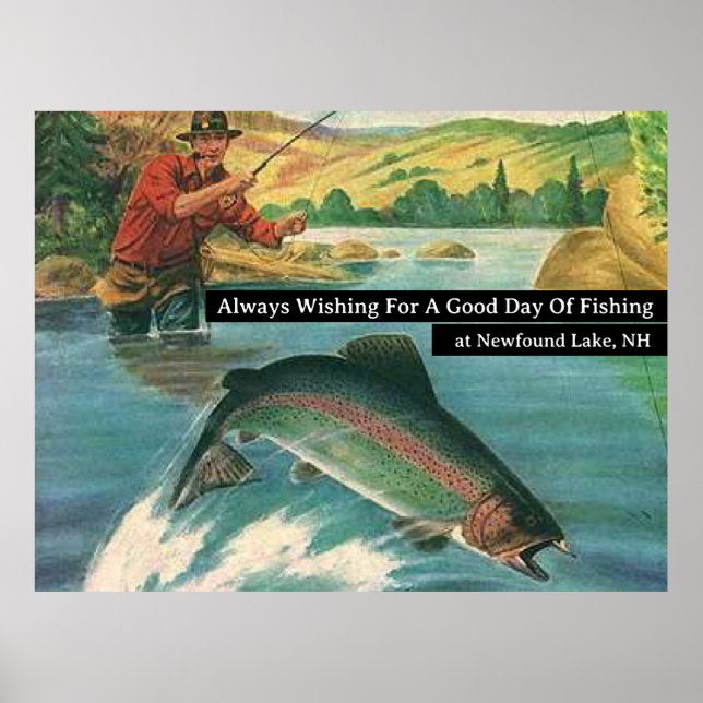 Always Wishing For a Good Day of Fishing Customize Poster (Front)