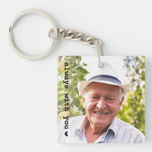 Always With You Funeral Sympathy Memorial Keychain