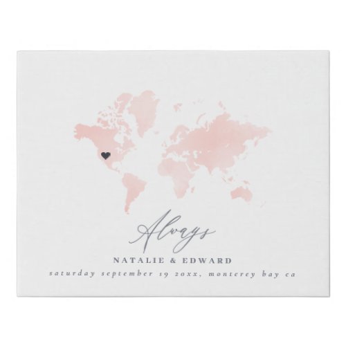 Always world map wedding or anniversary gift