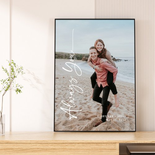 Always You Anniversary Engagement Wedding Date Canvas Print