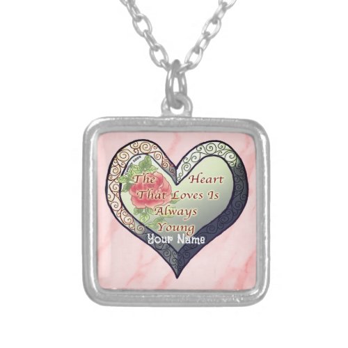 Always Young Silver Heart Necklace