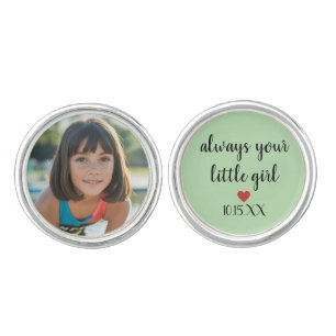 Always Your Little Girl Father of the Bride photo Cufflinks