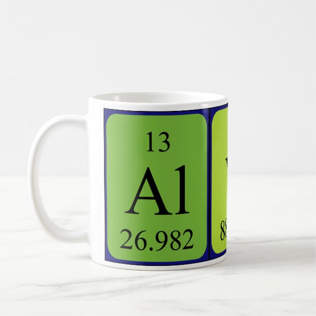 Alyce periodic table name mug (Left)